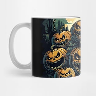 Evil pumpkins celebrate halloween Mug